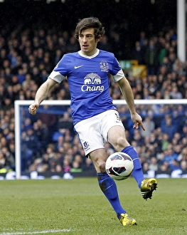 Everton 2 V Manchester City 0 : Goodison Park : 16-03-2013 Prints: Leighton Baines Leading Performance: Everton 2 - Manchester City 0 (Premier League)