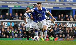 Everton 3 V Swansea City 2 : Goodison Park : 22-03-2014 Prints: Leighton Baines Penalty: Everton's Victory Over Swansea City (22-03-2014)