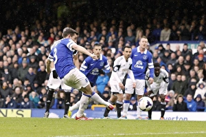 Everton 3 V Swansea City 2 : Goodison Park : 22-03-2014 Prints: Leighton Baines Penalty: Thrilling 3-2 Everton Victory Over Swansea City (Barclays Premier League)