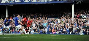Images Dated 16th April 2011: Leighton Baines Scores Everton's Penalty Goal: The Toffees Second Strike vs