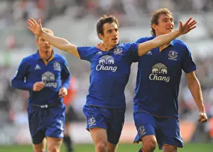 24 March 2012 V Swansea City, Liberty Stadium Prints: Leighton Baines Scores First Goal: Everton's Triumph at Swansea City (BPL 2012)