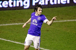 Everton 2 V West Bromwich Albion 1 : Goodison Park : 30-01-2013 Prints: Leighton Baines Scores the Game-Winning Goal: Everton's Triumph over West Bromwich Albion (30-01-2013)