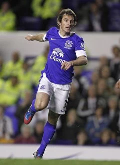 Images Dated 17th September 2012: Leighton Baines Scores the Opener: Everton vs Newcastle United, Barclays Premier League