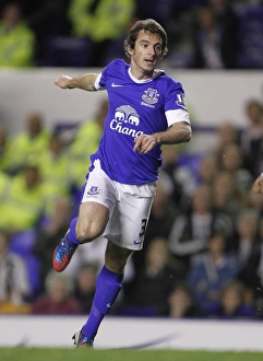 Everton 2 V Newcastle United 2 : Goodison Park : 17-09-2012 Prints: Leighton Baines Scores the Opener: Everton vs Newcastle United