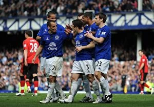 Images Dated 16th April 2011: Leighton Baines Scores Penalty: Everton Doubles Lead Against Blackburn Rovers (16 April 2011)