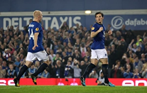 Full Length Prints: Leighton Baines Scores Penalty: Everton's Europa League Triumph vs VfL Wolfsburg & FK Krasnodar