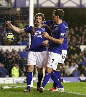 FA Cup - Round 3 - Everton v Tamworth - 07 January 2012 Collection: Leighton Baines Scores Penalty: Everton's FA Cup Third Round Victory over Tamworth (January 2012)