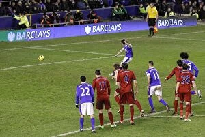Images Dated 30th January 2013: Leighton Baines Scores the Penalty: Everton's Victory Goal vs. West Bromwich Albion (30-01-2013)