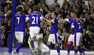 Leighton Baines Scores the Thrilling Opener: Everton vs. Newcastle United, Barclays Premier League, Goodison Park (September 17, 2012)
