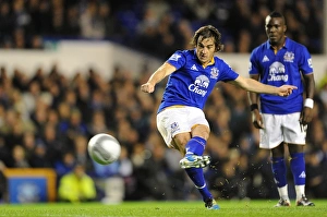 Carling Cup Prints: Leighton Baines vs. West Bromwich Albion: Everton's Carling Cup Showdown at Goodison Park (September 21)