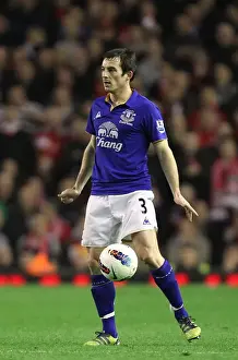 13 March 2012 V Liverpool, Anfield Prints: Leighton Baines vs. Liverpool: Intense Rivalry at Anfield - Everton vs