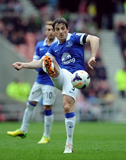 Sunderland 0 V Everton 1 : Stadium Of Light : 12-04-2014 Prints: Leighton Baines's Game-Winning Goal: Everton's Victory over Sunderland in the Barclays Premier League (April 12)