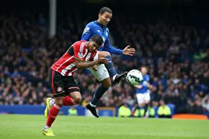 Everton V Sunderland - Goodison Park Prints: Lennon vs Van Aanholt: Intense Rivalry at Goodison Park