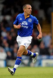 15 July 2011 Bury V Everton Prints: Leon Osman in Action: Everton FC's Pre-Season Clash against Bury at Gigg Lane (July 2011)
