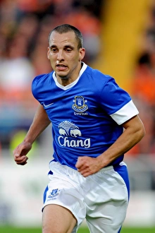 Pre-Season Friendly - Dundee United V Everton - Tannadice Park Prints: Leon Osman Captains Everton in Pre-Season Friendly at Tannadice Park Against Dundee United