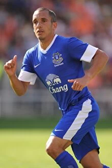 Images Dated 5th August 2012: Leon Osman at Keith Southern's Testimonial: Everton vs. Blackpool at Bloomfield Road