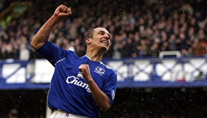 Leon Osman Scores the First Goal: Everton's Victory over Derby County in the Barclays Premier League at Goodison Park (April 6, 2008)