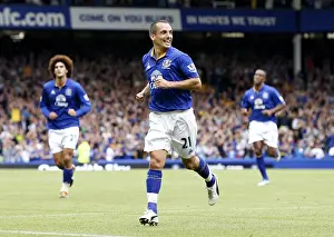 Leon Osman Scores First Goal: Everton's Thrilling Moment vs. Aston Villa (Barclays Premier League, Goodison Park, 10 September 2011)
