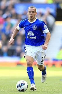 Images Dated 29th September 2012: Leon Osman Scores the Winning Goal: Everton's 3-1 Victory over Southampton at Goodison Park