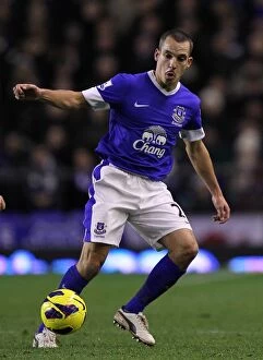 Everton 1 v Arsenal 1 : Goodison Park : 28-11-2012 Collection: Leon Osman Shines in Everton's Draw Against Arsenal at Goodison Park (28-11-2012)