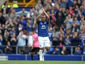 Images Dated 3rd August 2014: Leon Osman's Emotional Farewell: Everton's Legend Bids Adieu at Goodison Park (Testimonial Match)