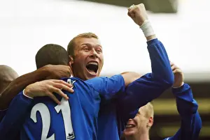 Leon Osman's Euphoric Moment: Everton's Victory over West Bromich Albion, Barclays Premiership, August 28, 2004