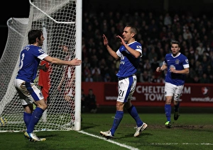 FA Cup : Round 3 : Cheltenham Town 1 V Everton 5 : Whaddon Road : 07-01-2013 Prints: Leon Osman's Hat-Trick: Everton Crushes Cheltenham Town 5-1 in FA Cup Third Round (07-01-2013)