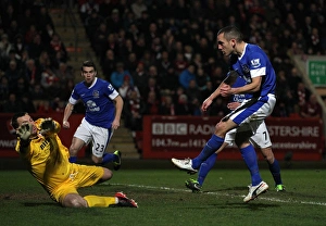 FA Cup : Round 3 : Cheltenham Town 1 V Everton 5 : Whaddon Road : 07-01-2013 Prints: Leon Osman's Hat-Trick: Everton Thrashes Cheltenham Town 5-1 in FA Cup Third Round (07-01-2013)