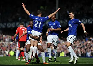 16 April 2011 Everton V Blackburn Rovers Prints: Leon Osman's Thrilling Goal: Everton's First at Goodison Park vs