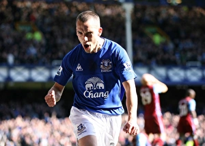 04 April 2011 Everton V Aston Villa Prints: Leon Osman's Thrilling Opener: Everton vs. Aston Villa (April 4, 2011)
