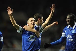 Images Dated 25th March 2014: Leon Osman's Triple: Everton's 3-0 Victory Over Newcastle United (March 25, 2014, St. James Park)