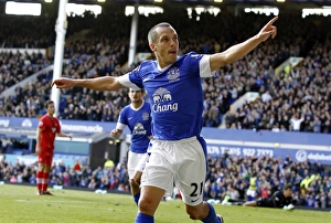 Everton 3 V Southampton 1 : Goodison Park : 29-09-2012 Prints: Leon Osman's Triumphant Third: Everton 3-1 Southampton (September 29, 2012)