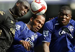 Lescott and Yakubu vs Campbell: Everton vs Portsmouth Clash in Barclays Premier League, 2008
