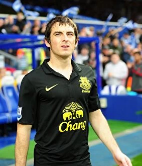 Images Dated 21st October 2012: Loftus Road Showdown: Everton's Leighton Baines Stands Firm in 1-1 Battle Against Queens Park