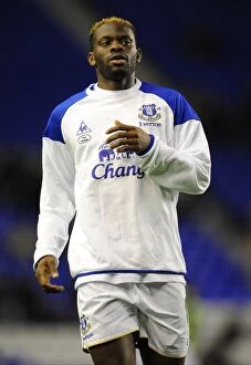Images Dated 26th October 2011: Louis Saha's Stunner: Everton's Shocking Upset Against Chelsea in Carling Cup Round 4