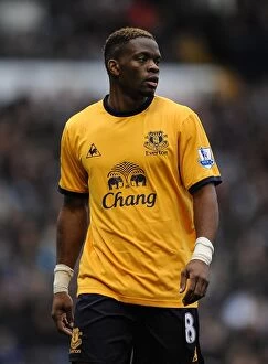 Images Dated 1st January 2012: Louis Saha's Stunner: Everton's Winning Goal Against West Bromwich Albion (01 January 2012)