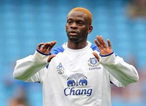 Images Dated 24th September 2011: Louis Saha's Unforgettable Night: Everton's Triumph Over Manchester City - September 24