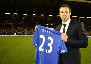 Images Dated 17th September 2009: Lucas Neill's Europa League Debut: Unveiled at Goodison Park