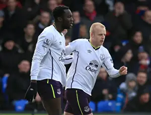 Lukaku and Naismith: Celebrating Everton's First Goal vs. Crystal Palace