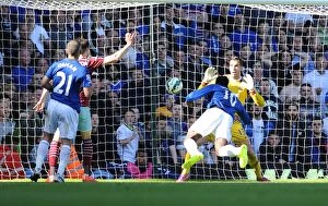 West Ham United v Everton - Upton Park Collection: Lukaku Scores Everton's Second Goal Against West Ham at Upton Park (2015 Premier League)