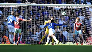 West Ham United V Everton - Upton Park Prints: Lukaku Scores Everton's Second: West Ham United vs Everton, Premier League 2015