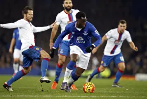 Everton V Crystal Palace - Goodison Park Prints: Lukaku Slips Past Cabaye: Everton's Winning Moment vs Crystal Palace in Barclays Premier League