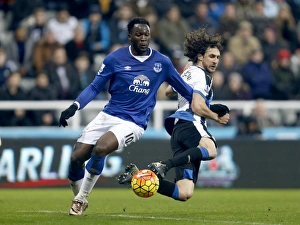 Framed Print : Lukaku vs. Coloccini: A Battle for Supremacy in Newcastle United vs. Everton Premier League Clash Framed Print : Lukaku vs. Coloccini: A Battle for Supremacy in Newcastle United vs. Everton Premier League Clash