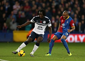 Crystal Palace 0 V Everton 0 : Selhurst Park : 09-11-2013 Prints: Lukaku vs. Gabbidon: A Battle at Selhurst Park - Everton vs. Crystal Palace, 09-11-2013