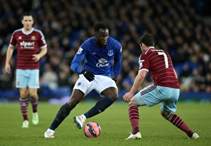FA Cup - Third Round - Everton V West Ham United - Goodison Park Prints: Lukaku vs Jarvis: FA Cup Third Round Battle at Goodison Park