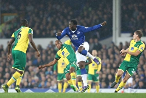 Framed Print : Lukaku vs Odjidja-Ofoe: A Battle for Supremacy in the Capital One Cup Fourth Round at Goodison Park