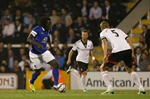 Capital One Cup : Round 3 : Fulham 1 v Everton 2 : Craven Cottage : 24-09-2013 Collection: Lukaku's Charge: Everton's Triumph over Fulham in the Capital One Cup (September 24)