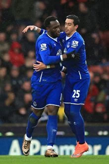 Images Dated 6th February 2016: Lukaku's Strike: Everton's Historic First Goal vs Stoke City at Britannia Stadium
