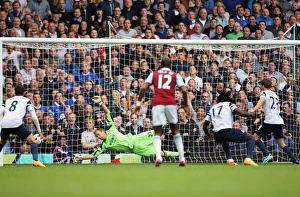 Season 2013-14 Prints: Lukaku's Winning Strike: Everton's Triumph Over West Ham United in Premier League Clash (September 21)