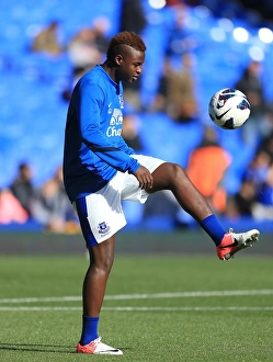 Everton 3 V Southampton 1 : Goodison Park : 29-09-2012 Prints: Magaye Gueye Scores the Third Goal in Everton's 3-1 Victory over Southampton at Goodison Park (BPL 2012)